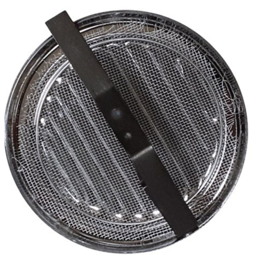 Περσίδα εξαερισμού αλουμινίου στρογγυλή με σίτα και έλασμα Φ100-120 μπρονζέ 25701