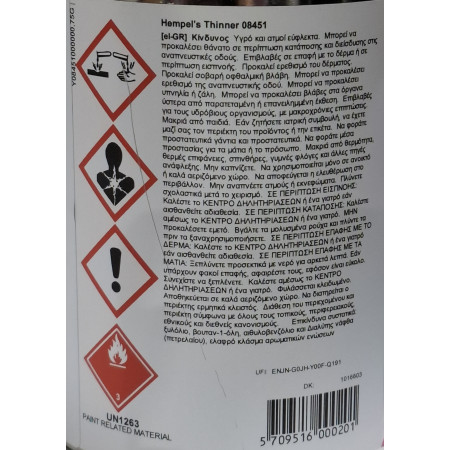 Διαλυτικό 750ml Hempel Thinner 845 084502008