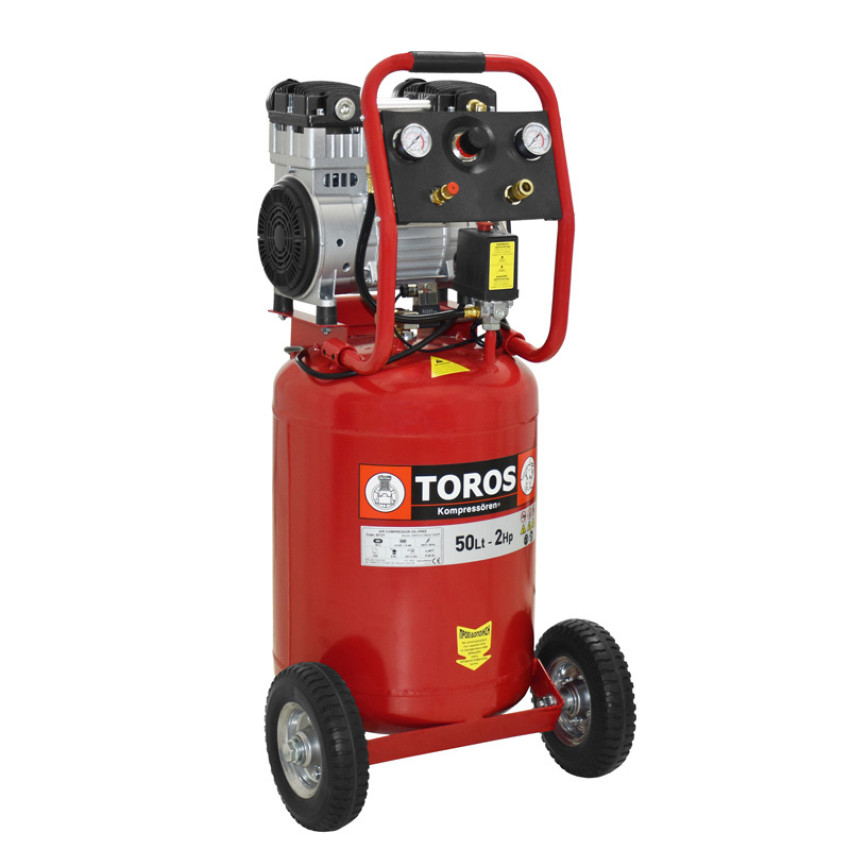 TOROS: ΑΕΡΟΣΥΜΠΙΕΣΤΗΣ ΧΑΜΗΛΟΥ ΘΟΡΥΒΟΥ OILFREE 50LT, 2HP TOROS: ΑΕΡΟΣΥΜΠΙΕΣΤΗΣ ΧΑΜΗΛΟΥ ΘΟΡΥΒΟΥ OILFREE 50LT, 2HP