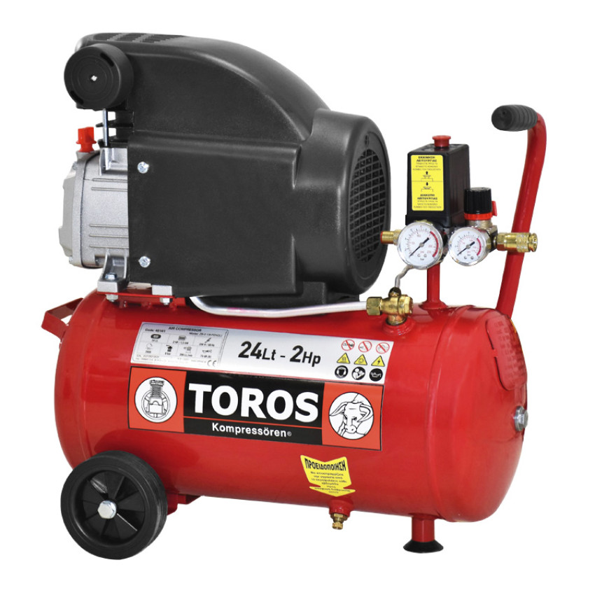 TOROS:  ΑΕΡΟΣΥΜΠΙΕΣΤΗΣ ΜΟΝΟΜΠΛΟΚ  24LT/2HP 230V