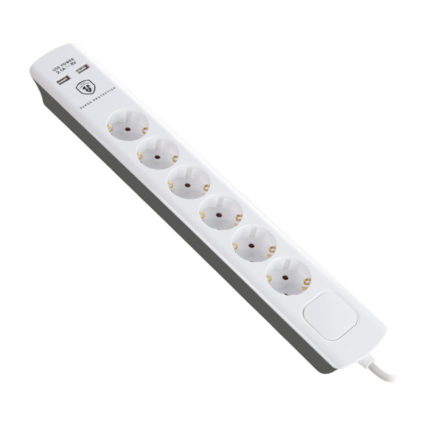 BULLE: ΠΟΛΥΠΡΙΖΟ ΜΕ ΠΡΟΣΤΑΣΙΑ 6 ΘΕΣΕΩΝ 1,5m +2x USB BULLE: ΠΟΛΥΠΡΙΖΟ ΜΕ ΠΡΟΣΤΑΣΙΑ 6 ΘΕΣΕΩΝ 1,5m +2x USB