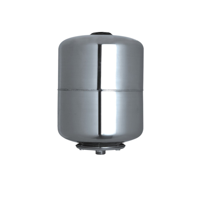 KRAFT: ΔΟΧΕΙΟ ΚΑΘΕΤΟ 24L INOX ΧΩΡΙΣ ΠΟΔΙΑ - 8 BAR -1''