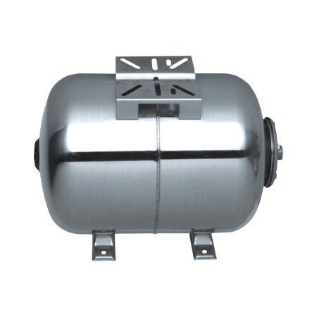 KRAFT: ΔΟΧΕΙΟ ΟΡΙΖΟΝΤΙΟ 50L INOX - 8 BAR - 1''
