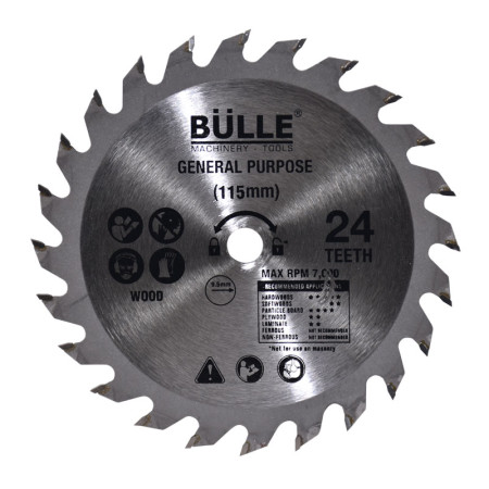 BULLE: ΔΙΣΚΟΣ ΚΟΠΗΣ ΞΥΛΟΥ 24 ΔΟΝΤΙΩΝ 115x9.5 mm