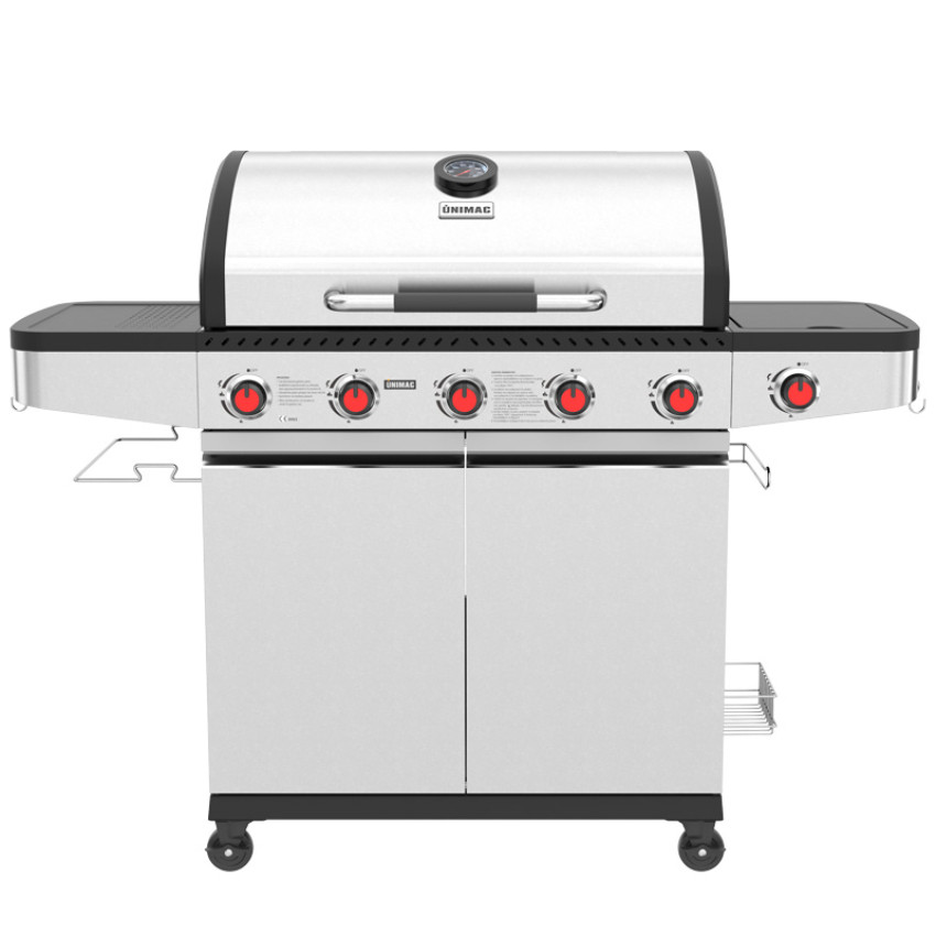 UNIMAC: ΨΗΣΤΑΡΙΑ ΥΓΡΑΕΡΙΟΥ INOX BBQ PREMIUM LINE - 5 ΕΣΤΙΕΣ ΚΑΙ 1 ΠΛΑΪΝΟ ΜΑΤΙ